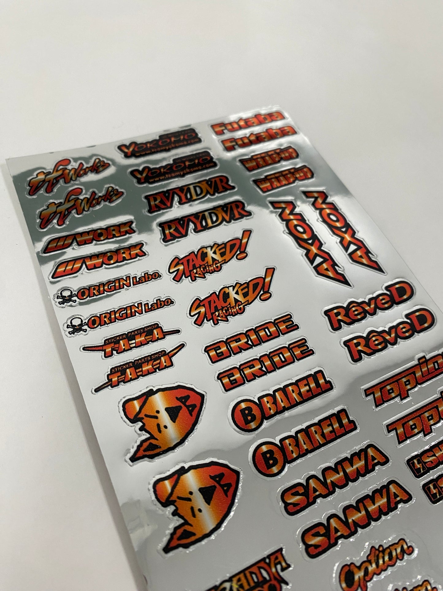 Color chrome Sticker sheet