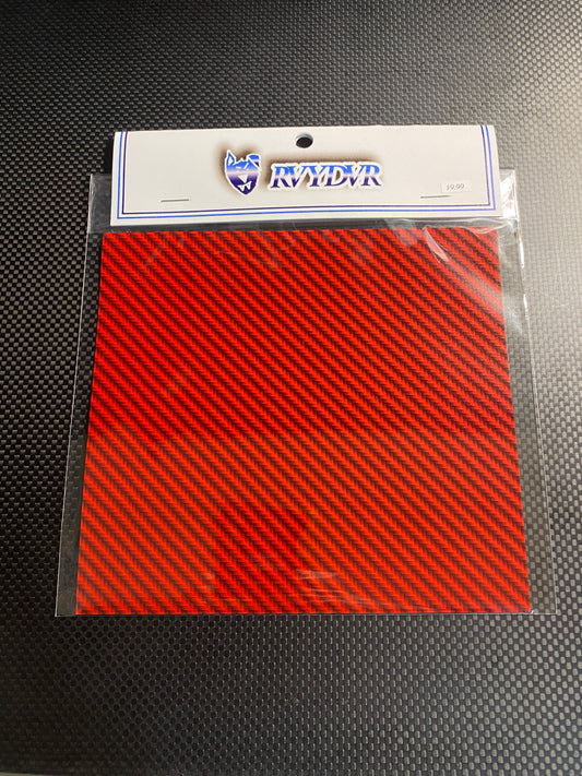 Colored carbon fiber hood graphic