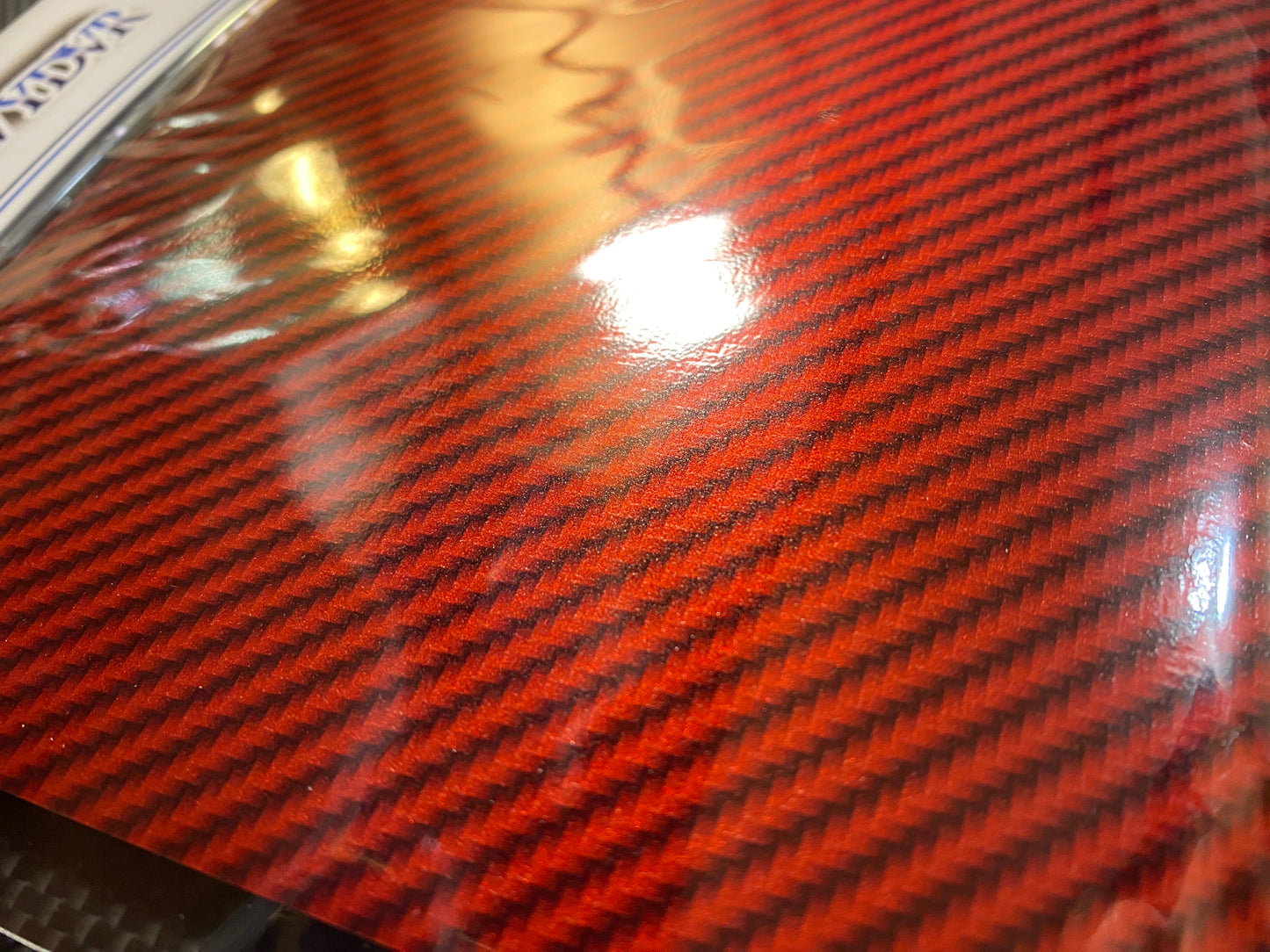 Colored carbon fiber hood graphic (METALLIC VINYL BASE)