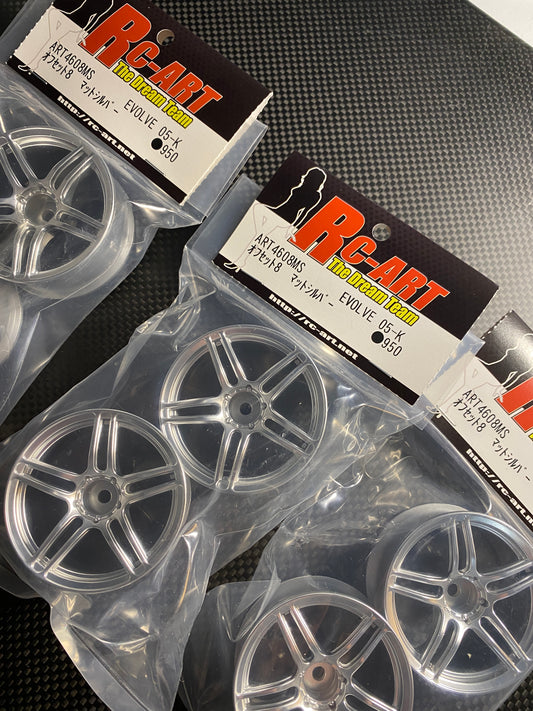 RC-Art EVOLVE 05-K MATTE SILVER 8mm offset