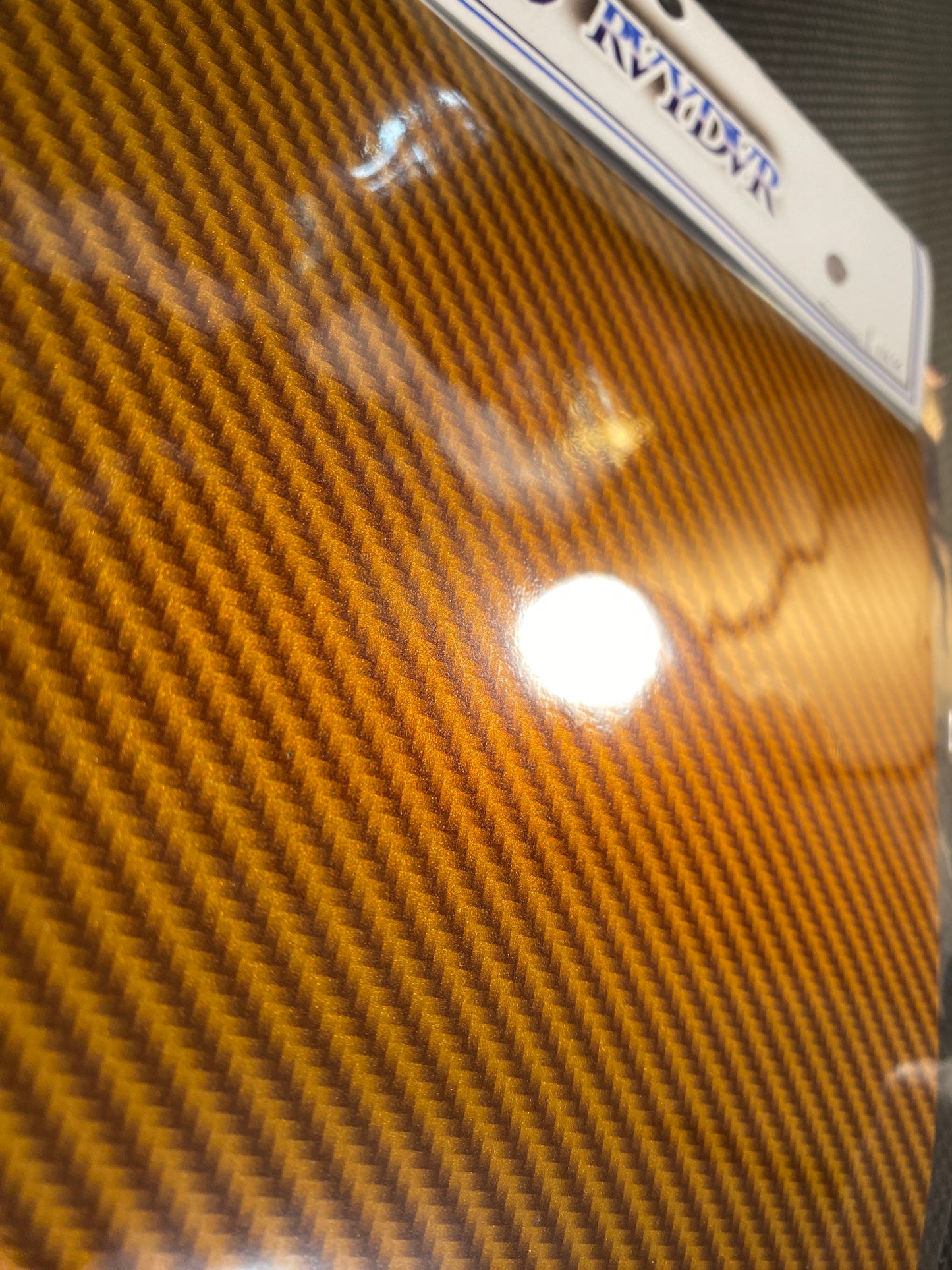 Colored carbon fiber hood graphic (METALLIC VINYL BASE)