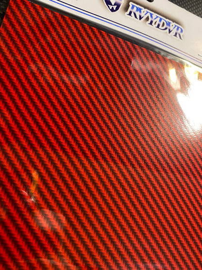 Colored carbon fiber hood graphic