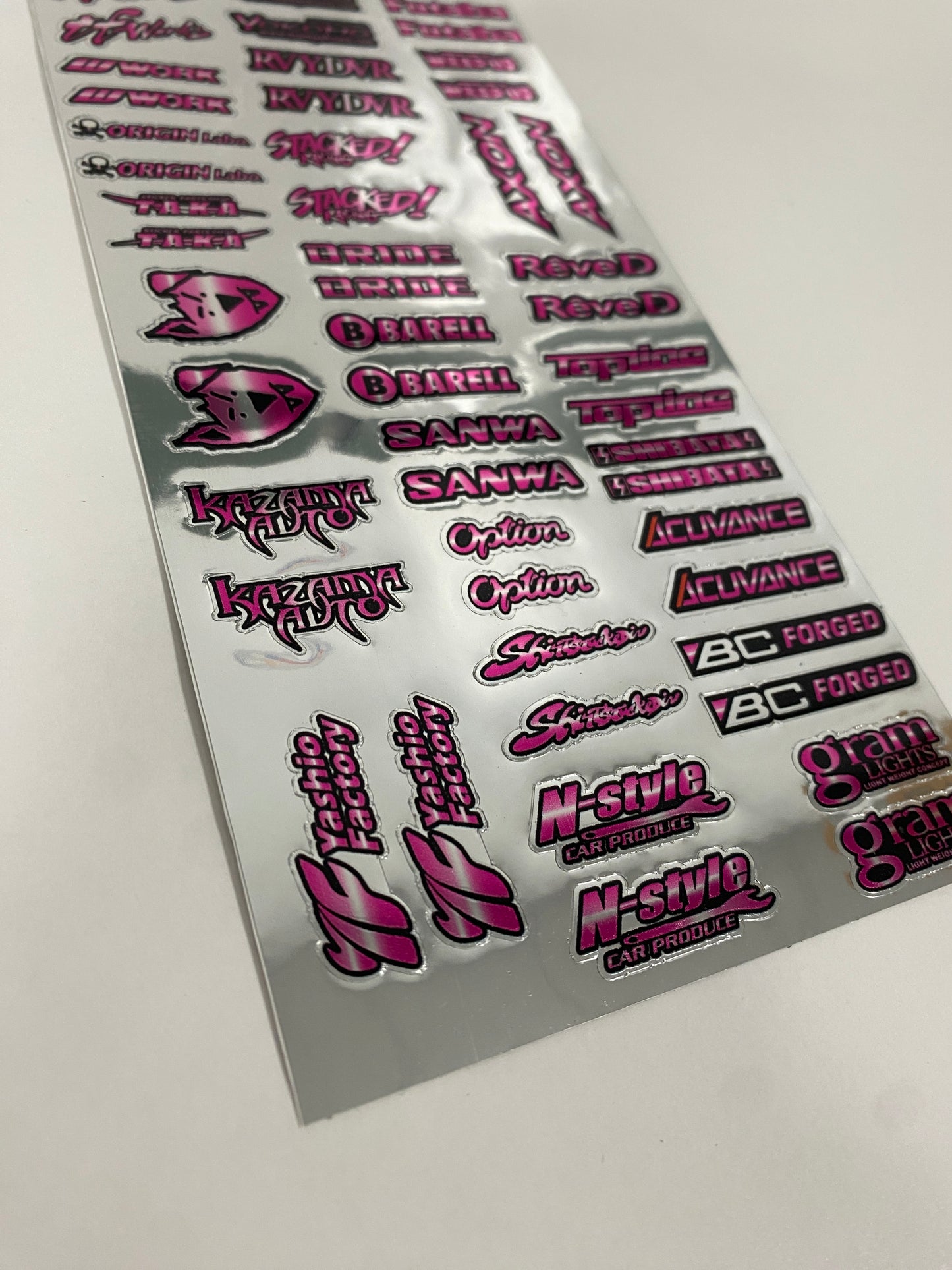 Color chrome Sticker sheet