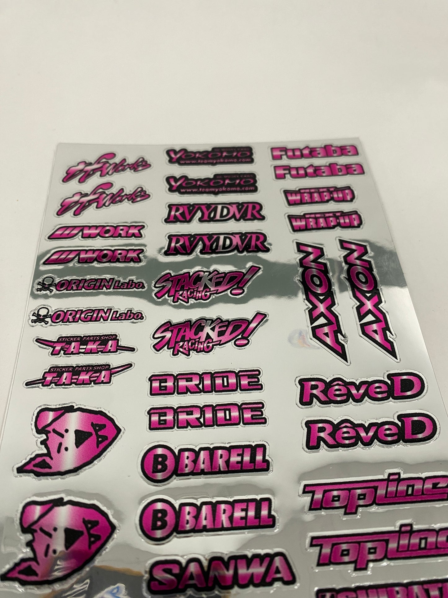 Color chrome Sticker sheet