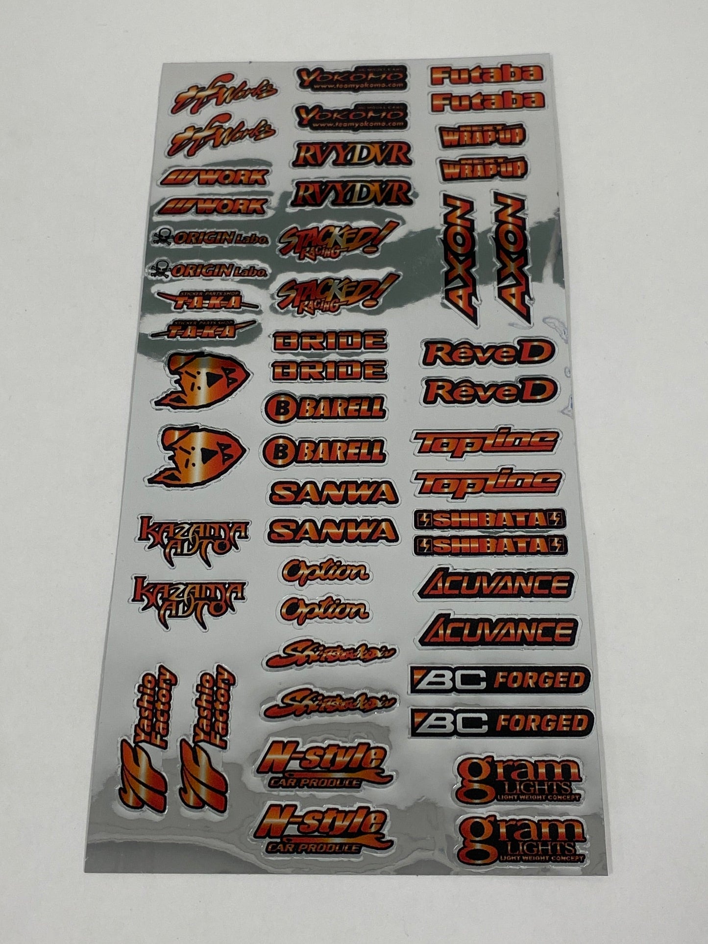 Color chrome Sticker sheet