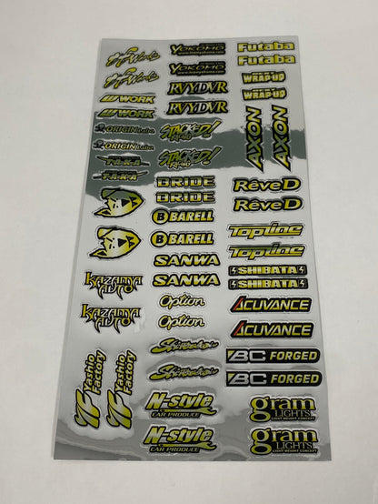 Color chrome Sticker sheet