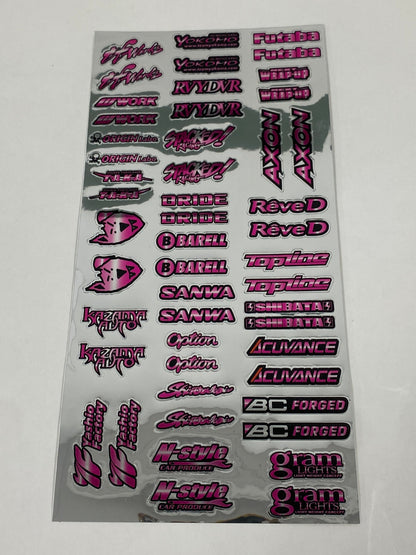 Color chrome Sticker sheet