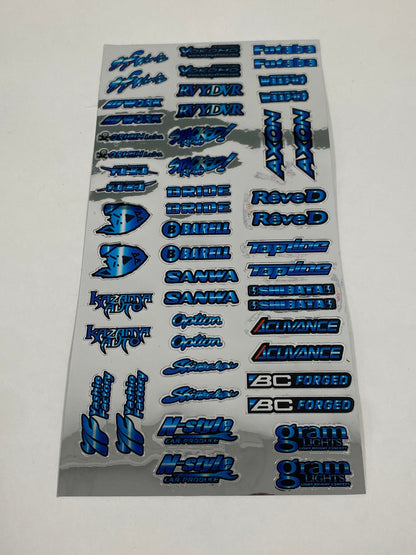 Color chrome Sticker sheet