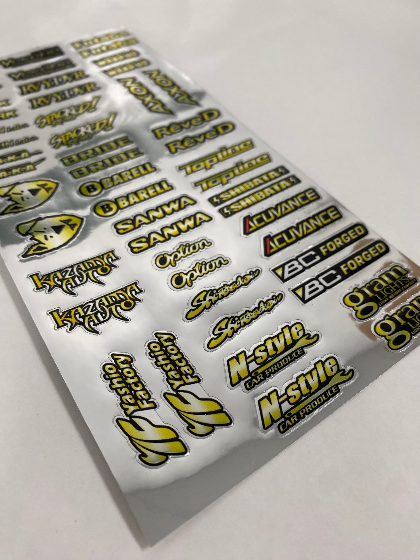 Color chrome Sticker sheet