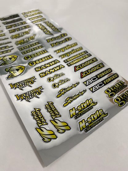 Color chrome Sticker sheet