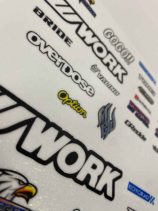 "J" logo set sticker sheet