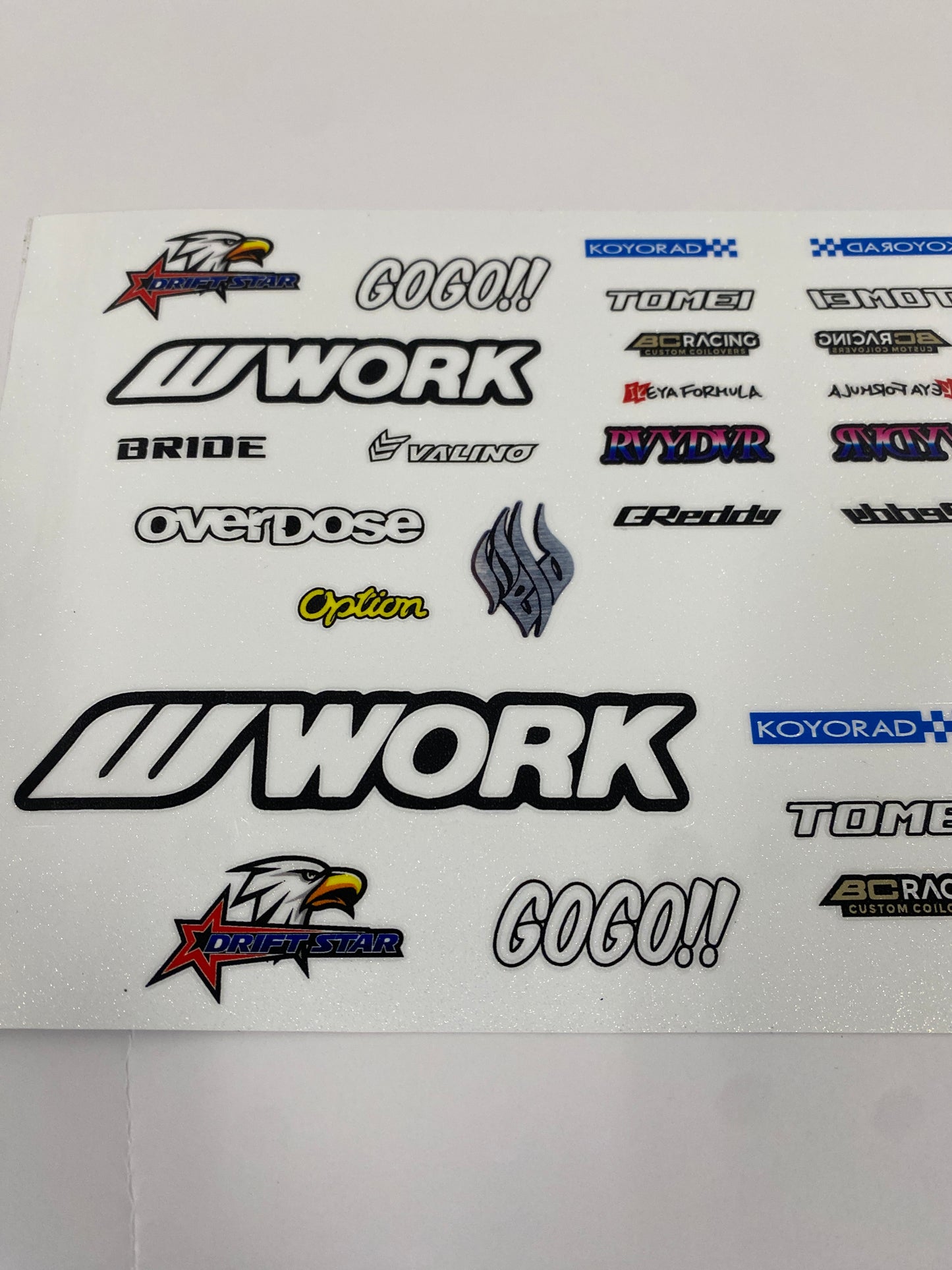 "J" logo set sticker sheet