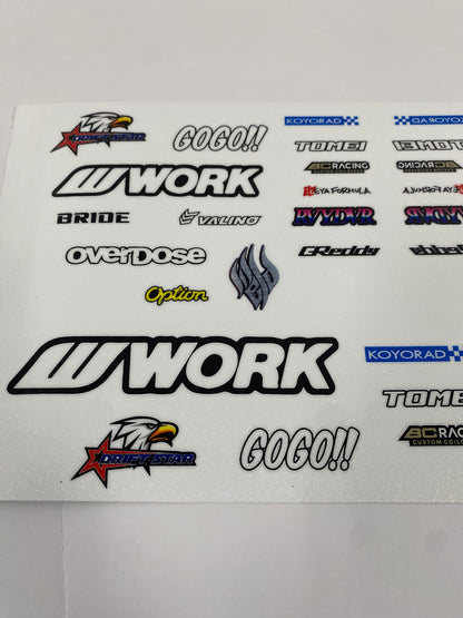 "J" logo set sticker sheet