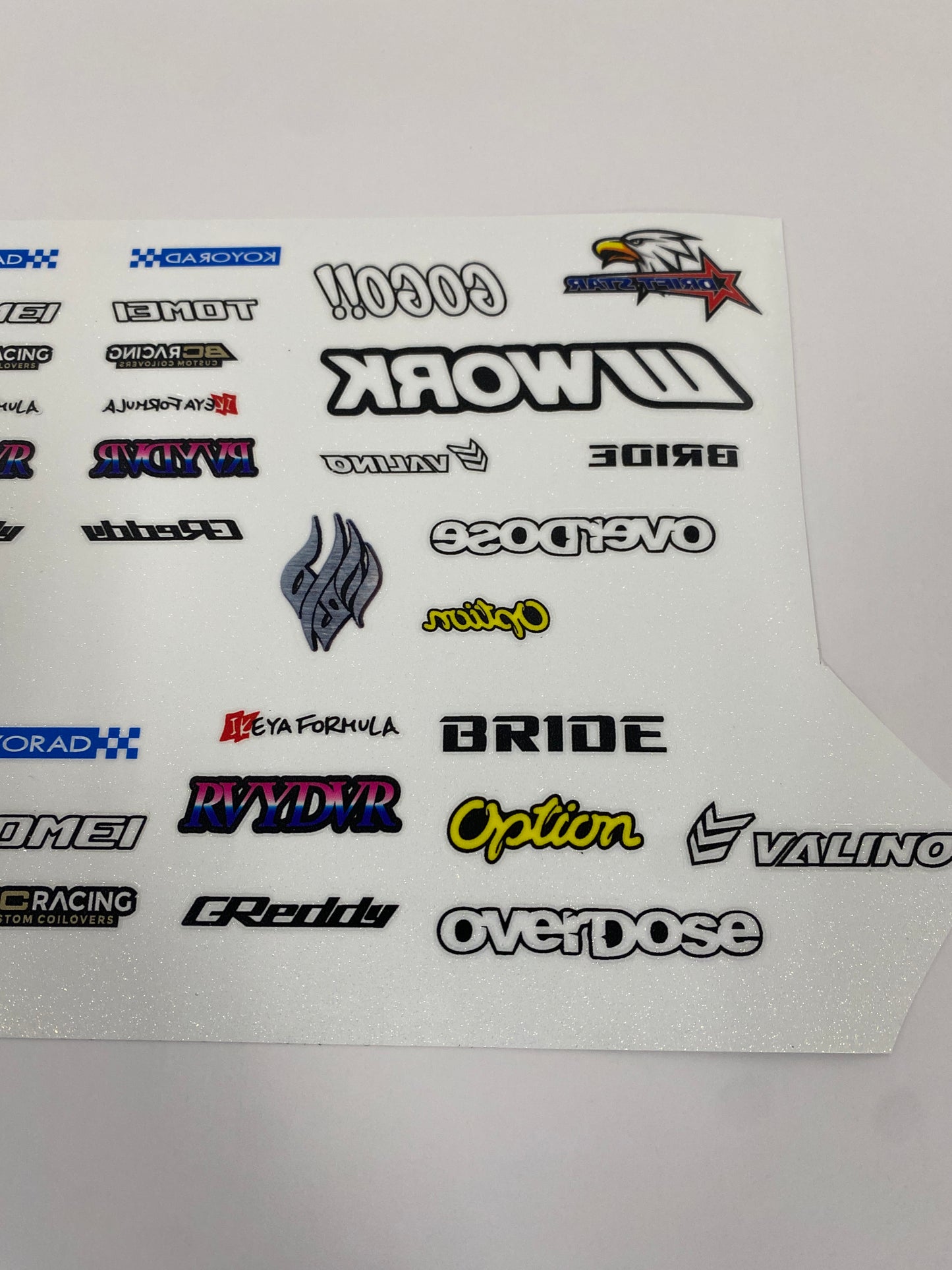 "J" logo set sticker sheet