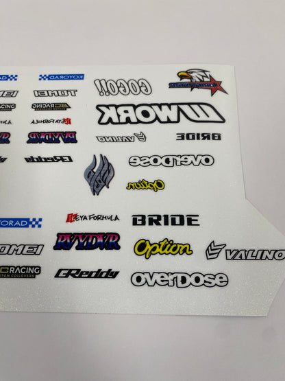 "J" logo set sticker sheet